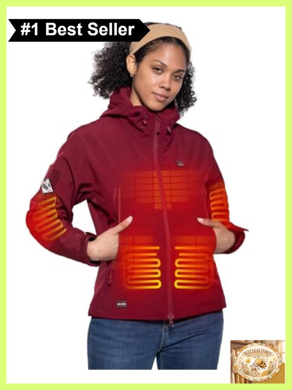 Heated Jacket Women 12V Battery Pack Winter Outdoor Soft Shell Electric Coat